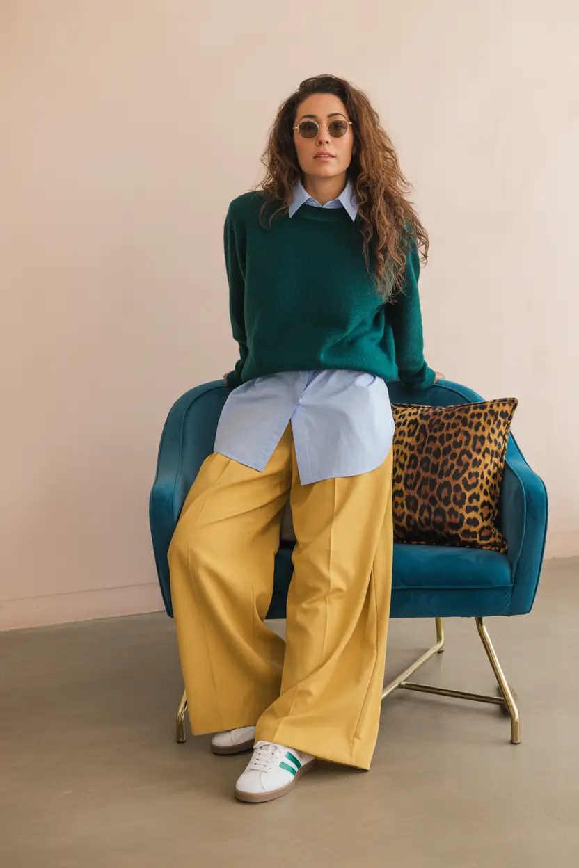 trendy outfits 2026 Unexpected Color Play for Smart-Casual Days