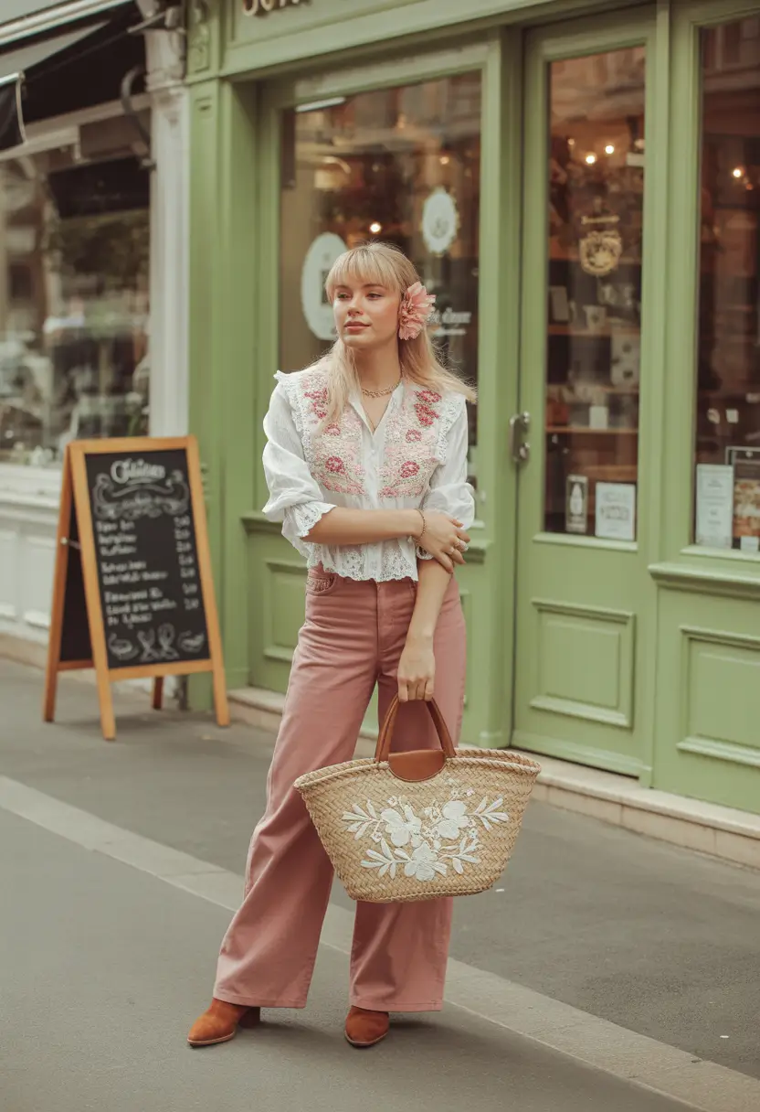 trendy outfits 2026 Soft Florals and Vintage Romance