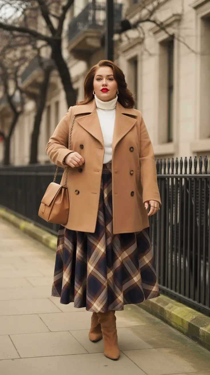 plus size outfits Classic Plaid Revival