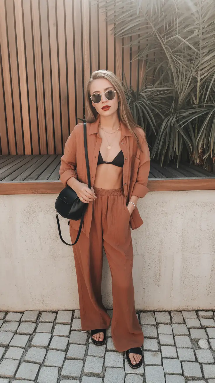 vacation outfits summer Effortless Earthy Tones for a Tropical Escape