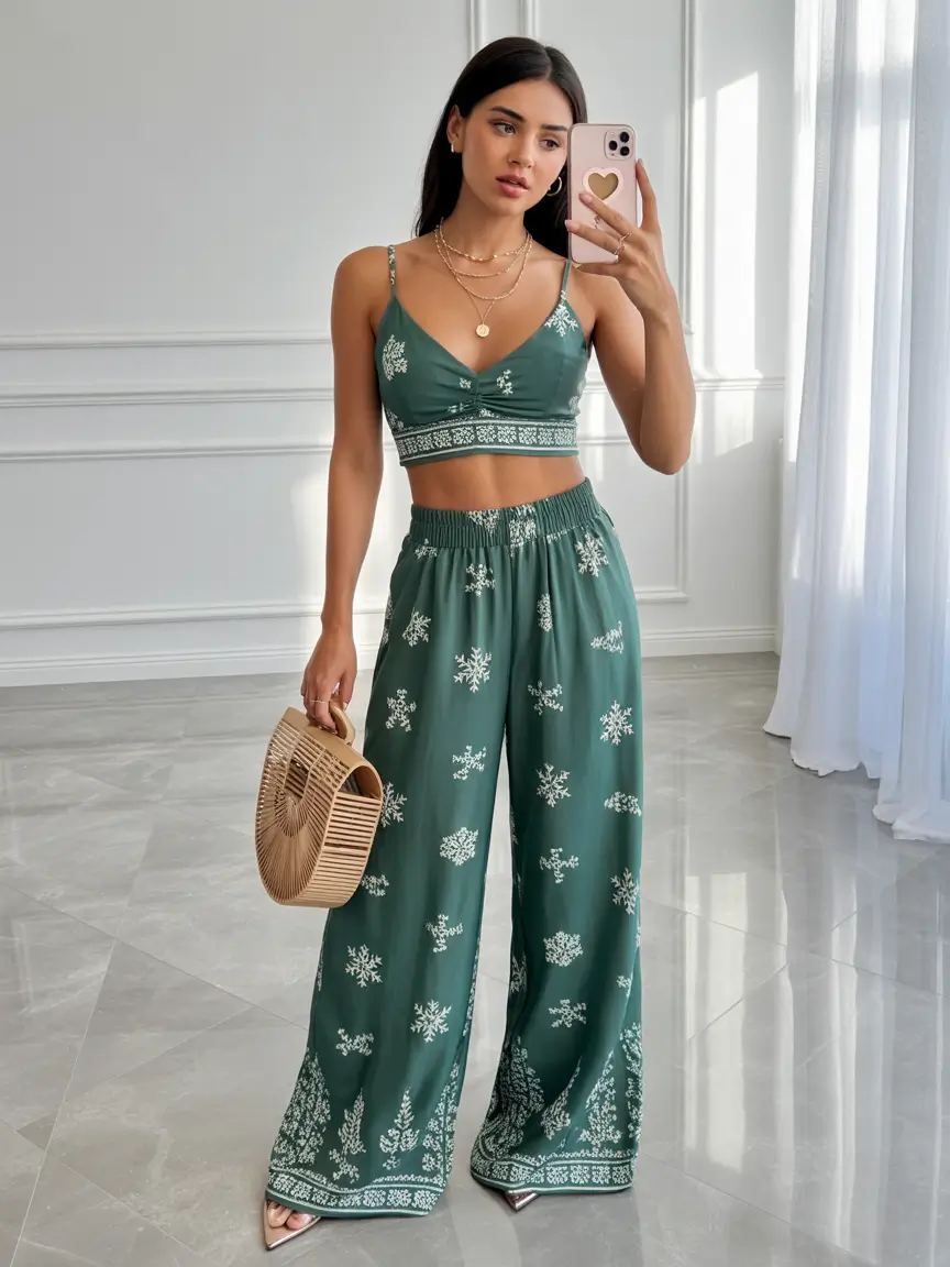vacation outfits Emerald Co-ord Elegance