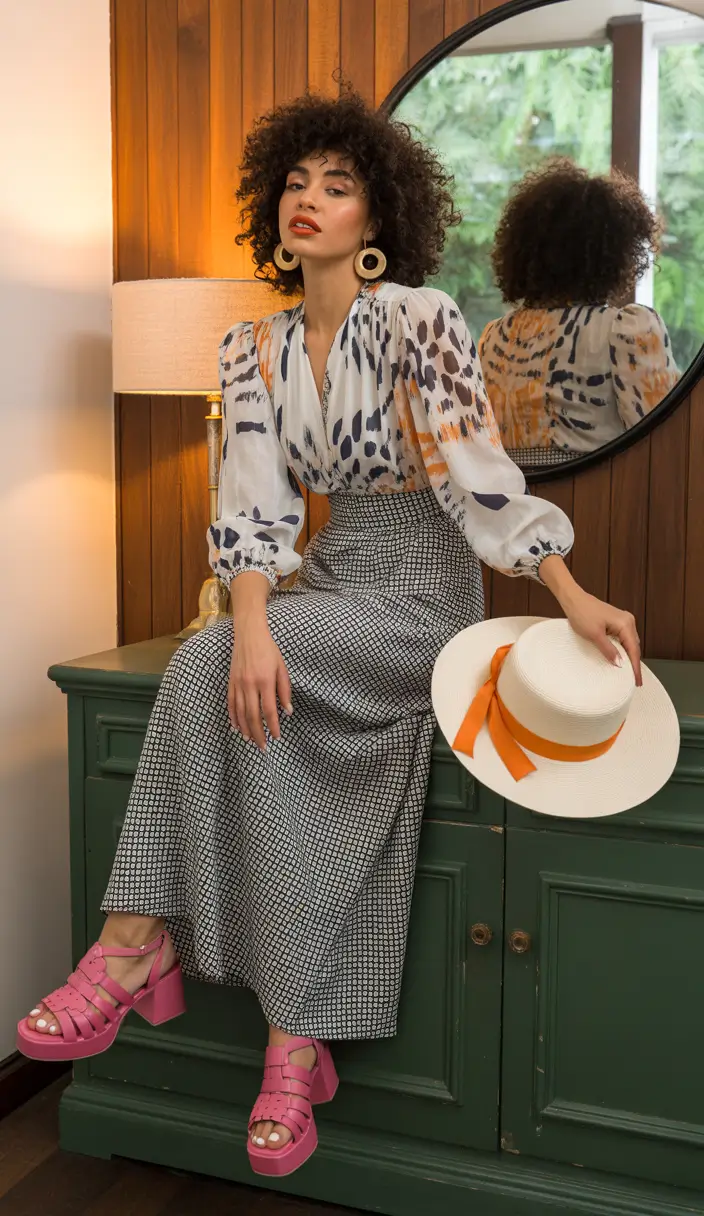 vacation outfits Pattern Play and Vintage Vibes