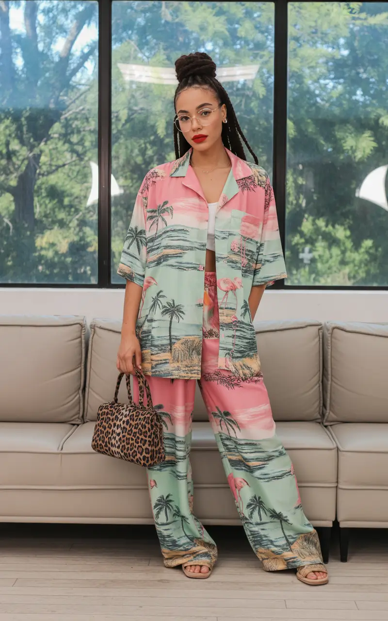 vacation outfits Retro-Coastal Prints Meet Modern Ease