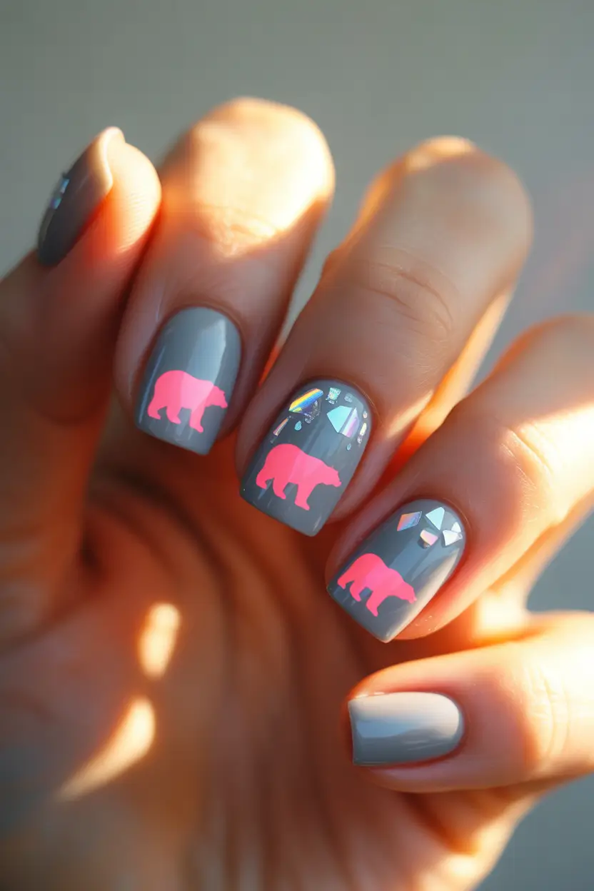 winter-nails-trends-soft-arctic-grey-with-playful-polar-accents