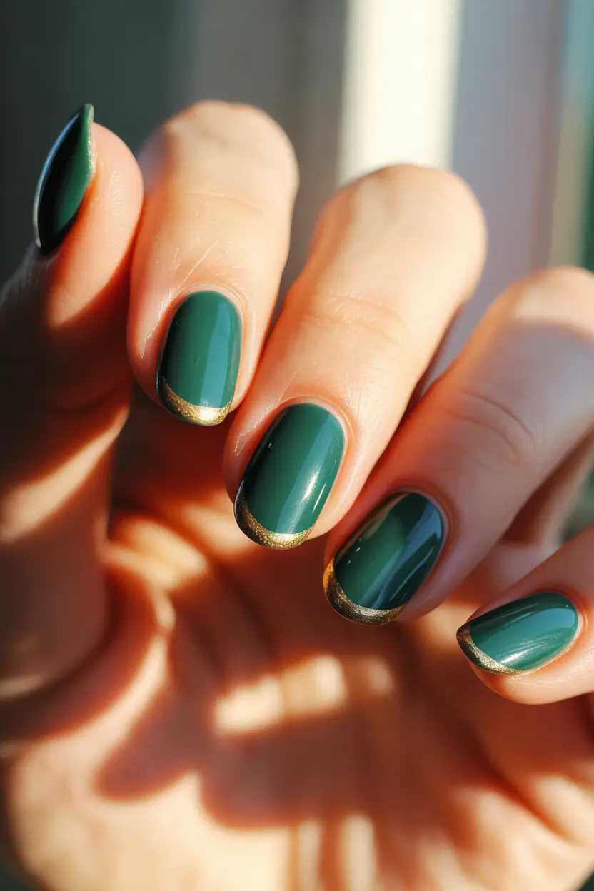 winter-nails-trends-metallic-golden-snowflakes