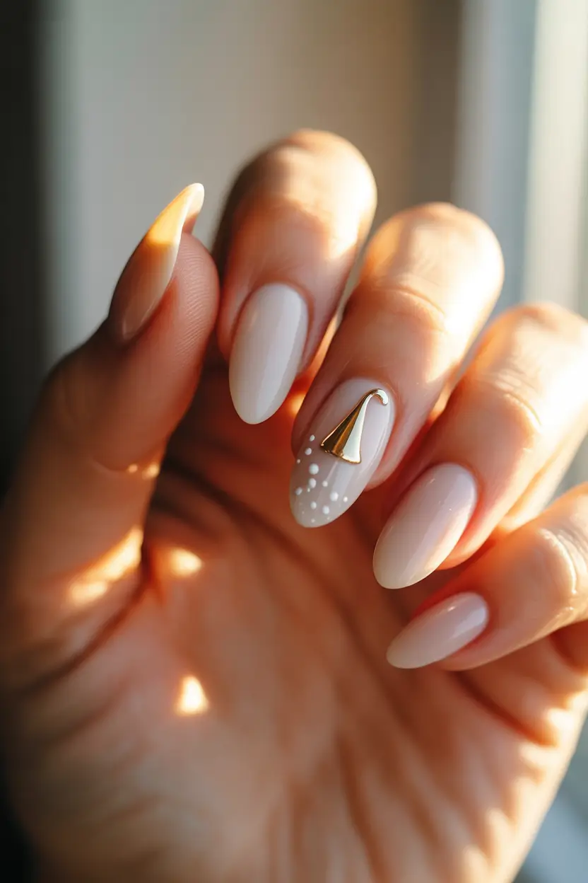 winter-nails-trends-minimal-cream-with-golden-winter-geometry