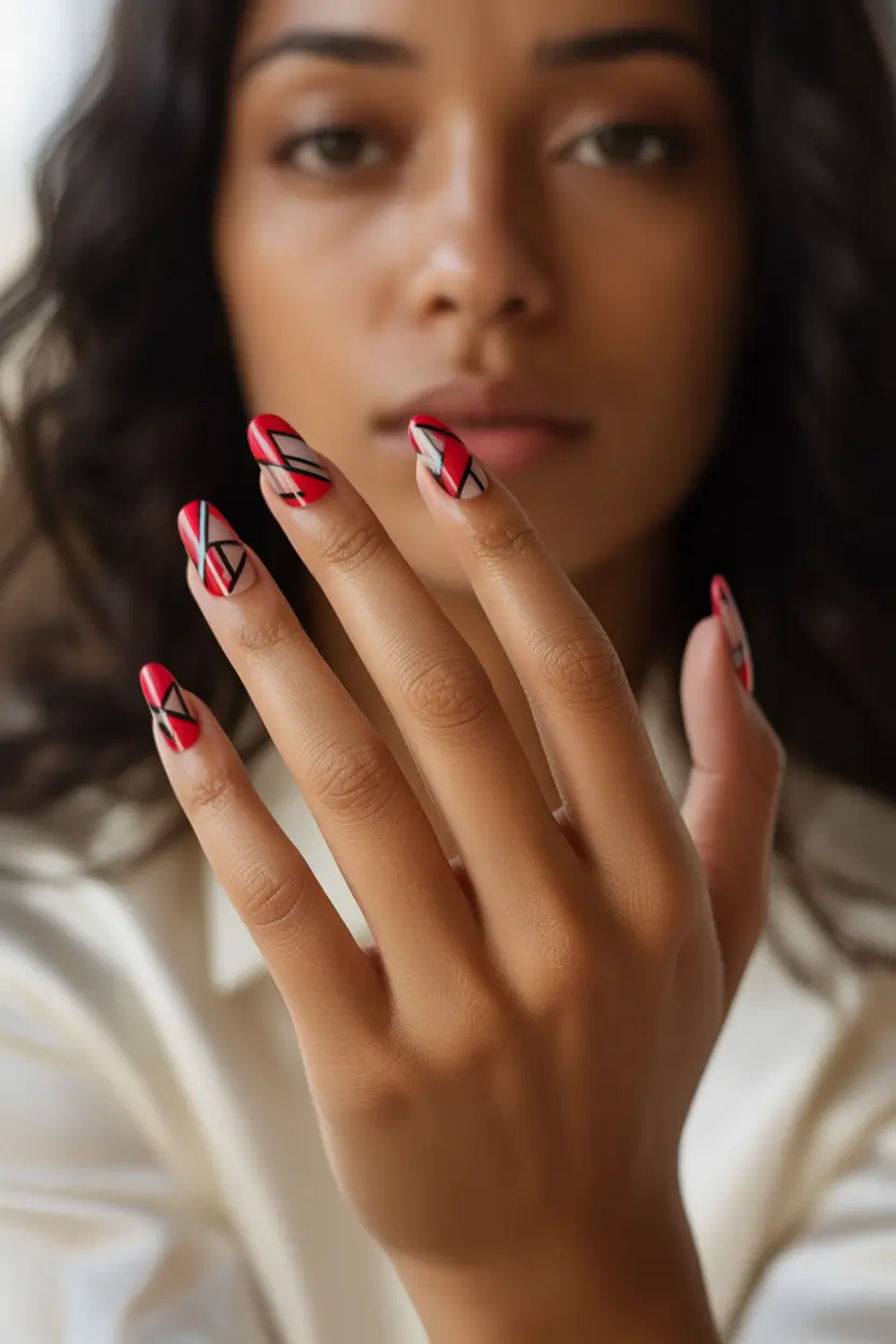 winter-nails-for-dark-skin-tone-crimson-geometry