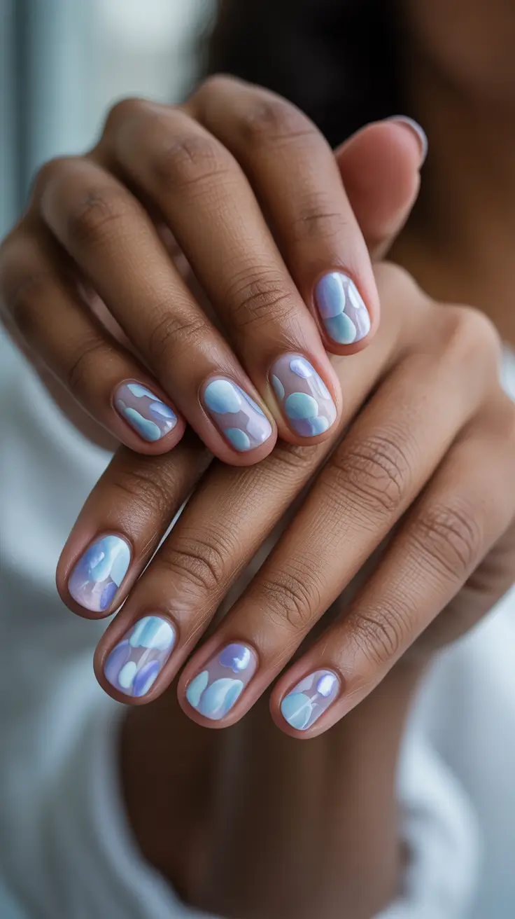 winter-nails-for-dark-skin-tone-clouded-ice-effect