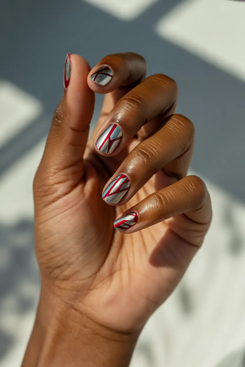 winter-nails-for-dark-skin-tone-silver-framework