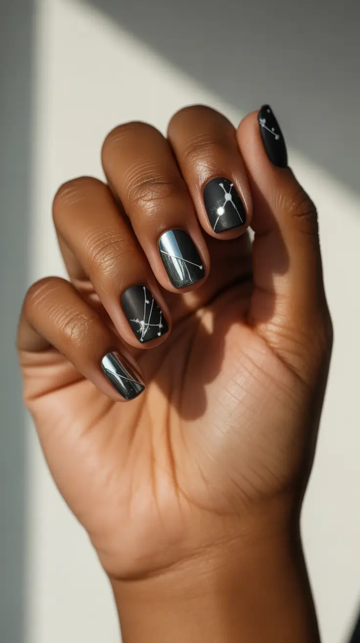 winter-nails-for-dark-skin-tone-constellation-chrome