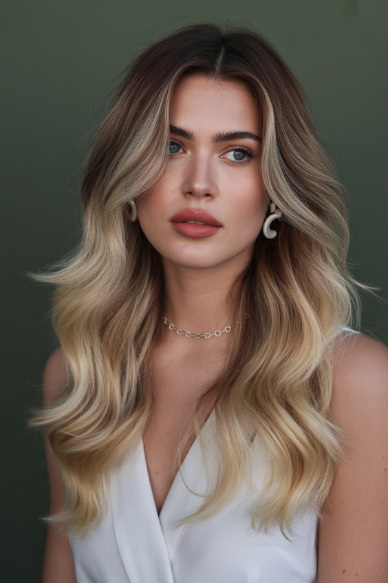Balayage hair color ideas 2026 soft caramel honey waves