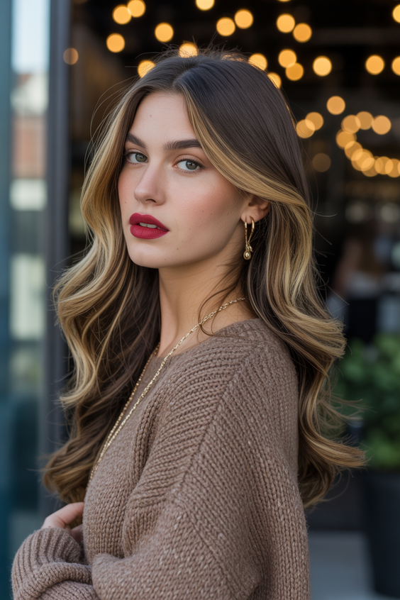 Balayage hair color ideas 2026 lived in brunette balayage for soft evening glow