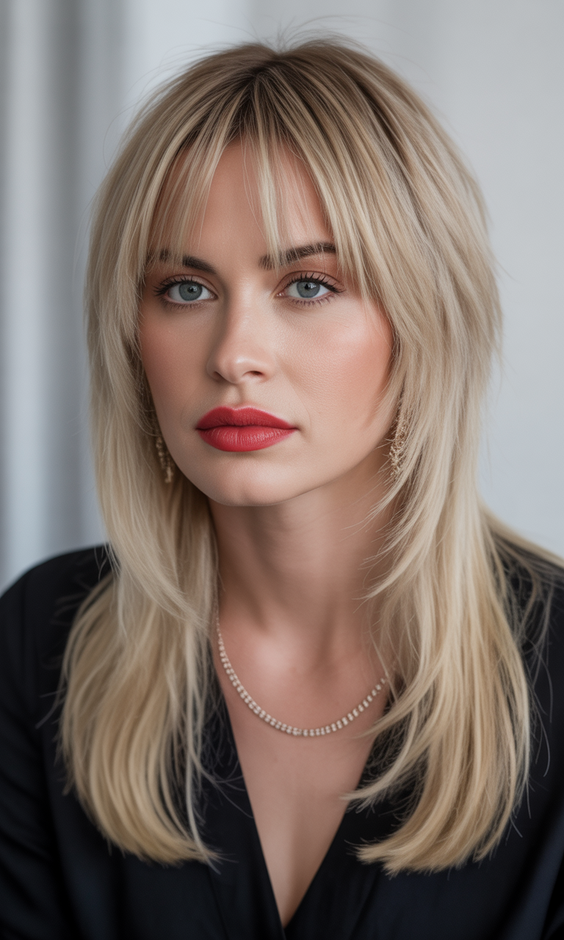 Best butterfly haircuts 2026 Light Butterfly Cut With Soft Bangs And Natural Texture