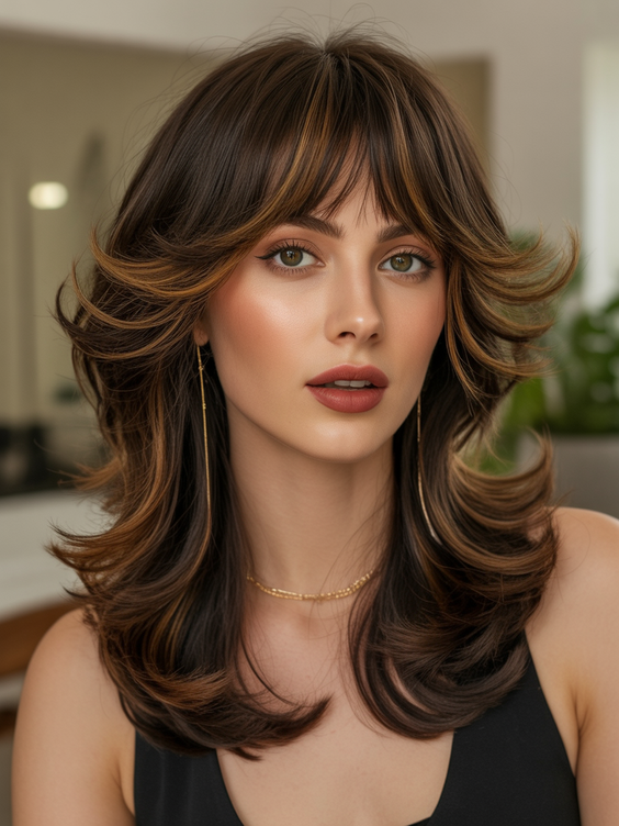 Best butterfly haircuts 2026 Layered Butterfly Cut With Face Framing Bangs