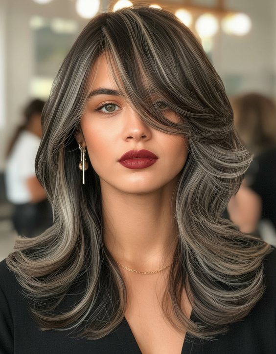 Best butterfly haircuts 2026 Smoky Butterfly Layers With Side Swept Volume