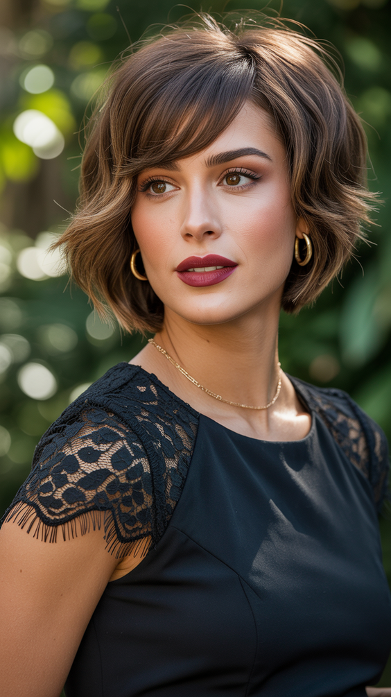 best choppy bob haircut ideas 2026 Classic Choppy Bob With Soft Chocolate Dimension