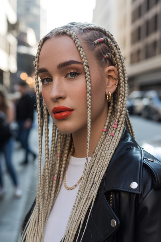 haircuts for long hair 2026 Long Box Braids With Urban Edge