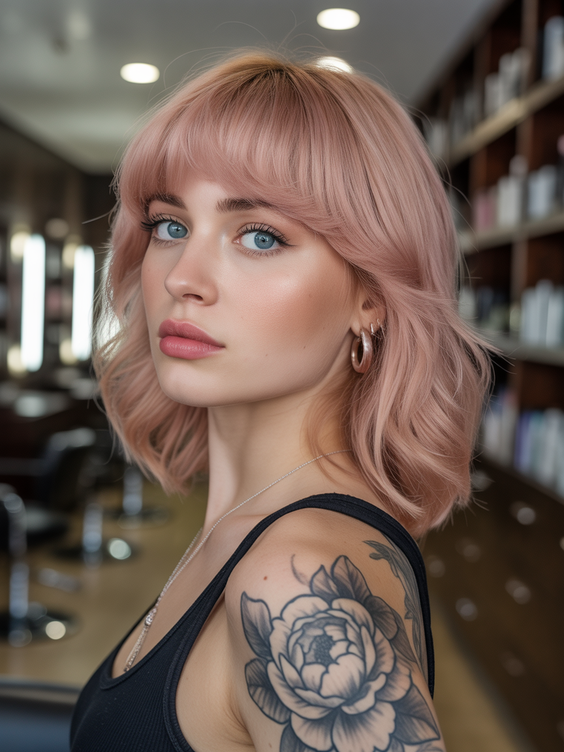 best haircuts for medium hair 2026 pastel layered lob