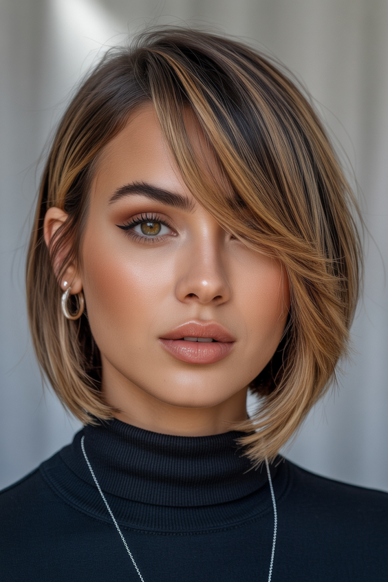best haircuts for medium hair 2026 face framing highlighted bob