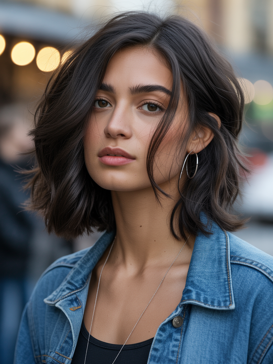 best haircuts for medium hair 2026 natural wavy medium cut