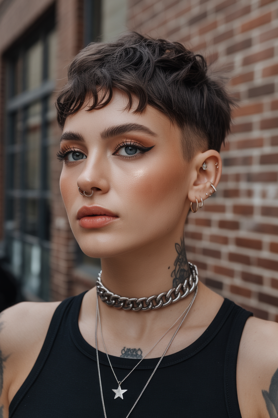 best haircuts for thin fine hair 2026 edgy textured pixie