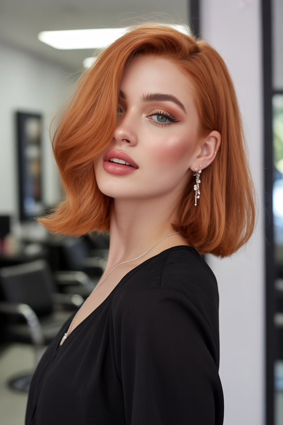 best haircuts for thin fine hair 2026 rounded copper bob