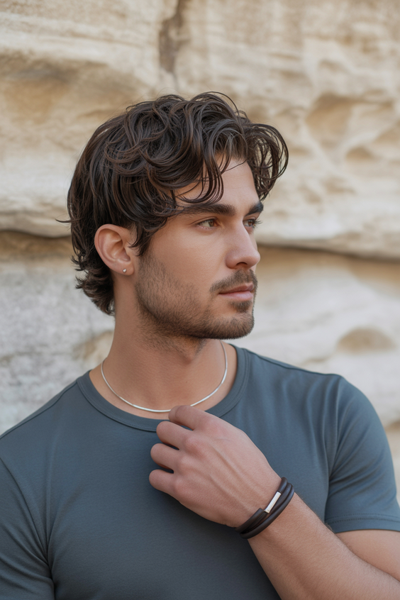 haircut Soft Layered Waves With Natural Fall