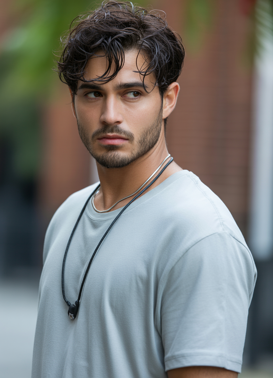 haircut Wet-Touch Waves With Casual Edge