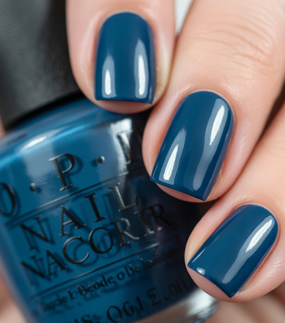 blue nails 2026 deep teal square