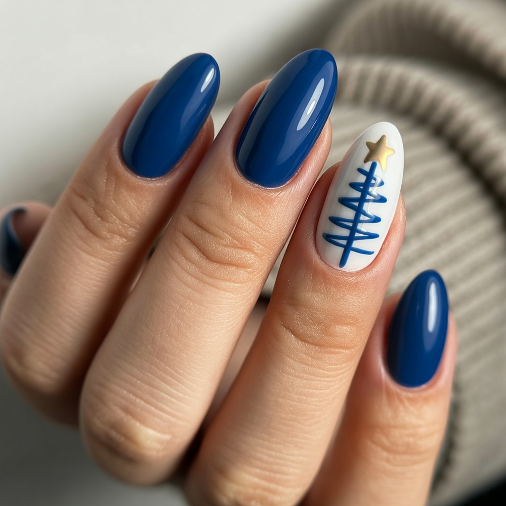 blue nails 2026 classic accent