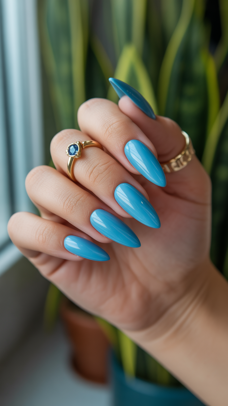 blue nails 2026 sky almond