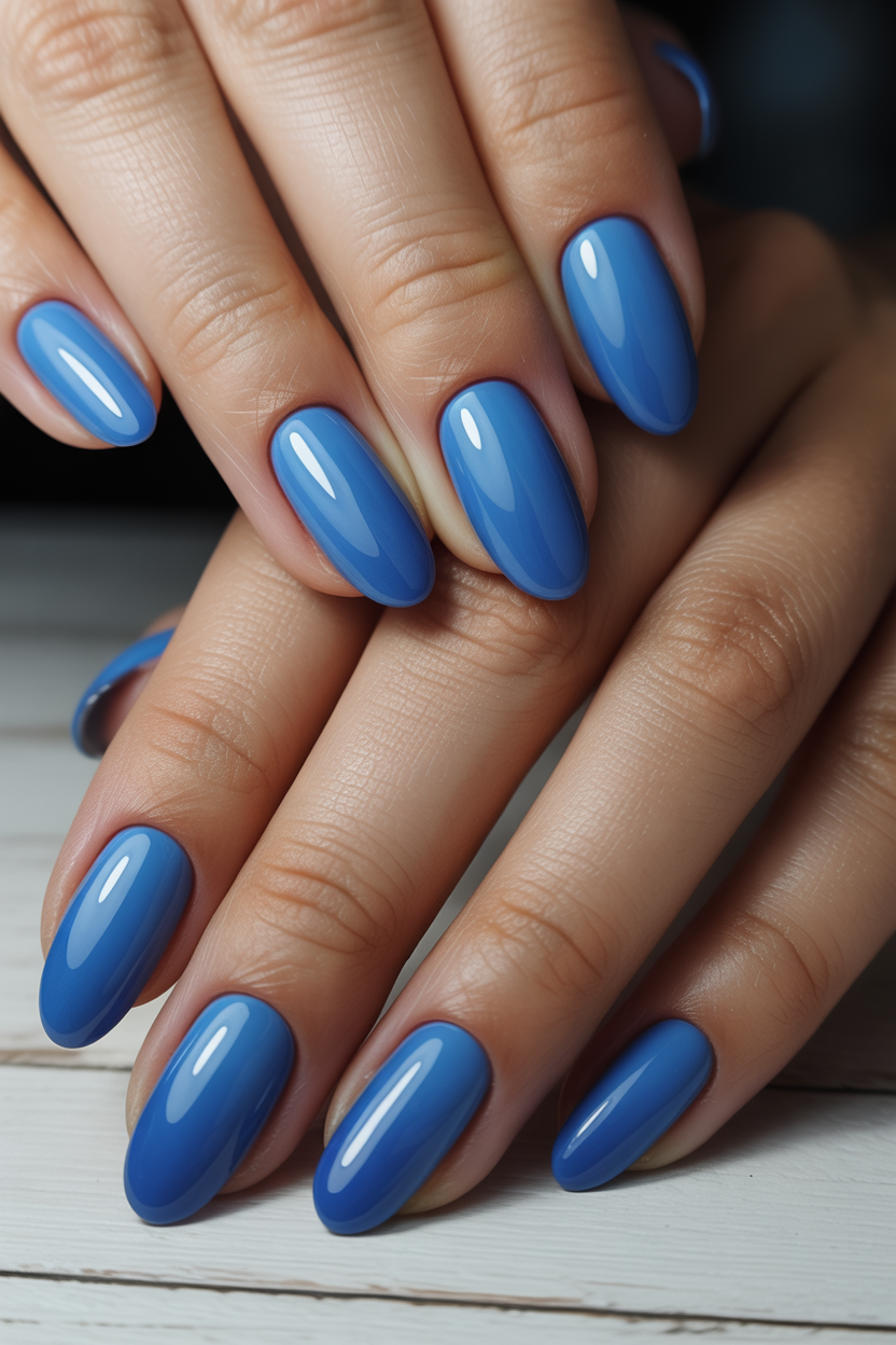 blue nails 2026 cobalt almond