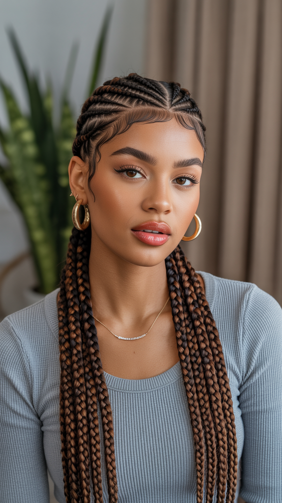 Braided hairstyles for women 2026 Sleek Knotless Box Braids