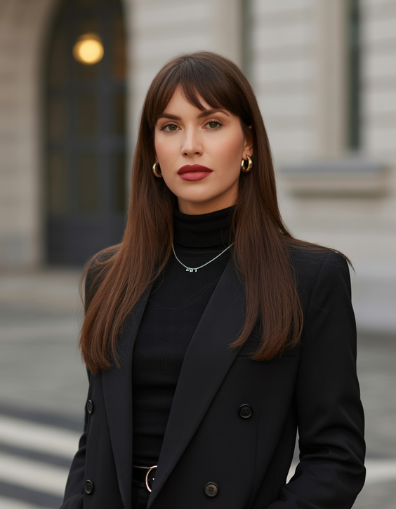 chocolate brown hair color 2026 solid dark chocolate straight long layers