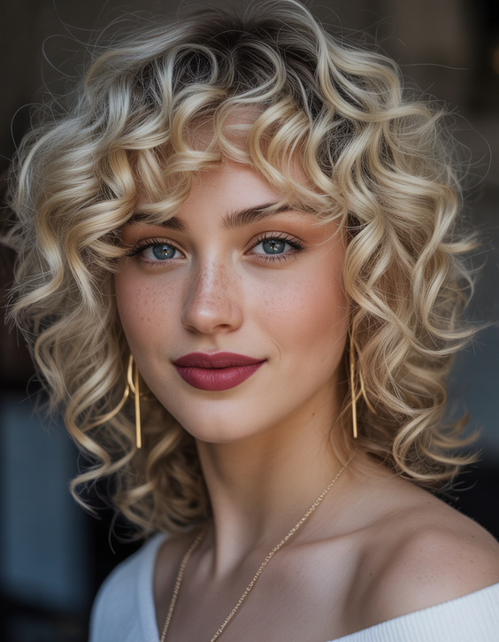Cute curly hairstyles for women 2026 Short Blonde Curly Crop With Playful Texture