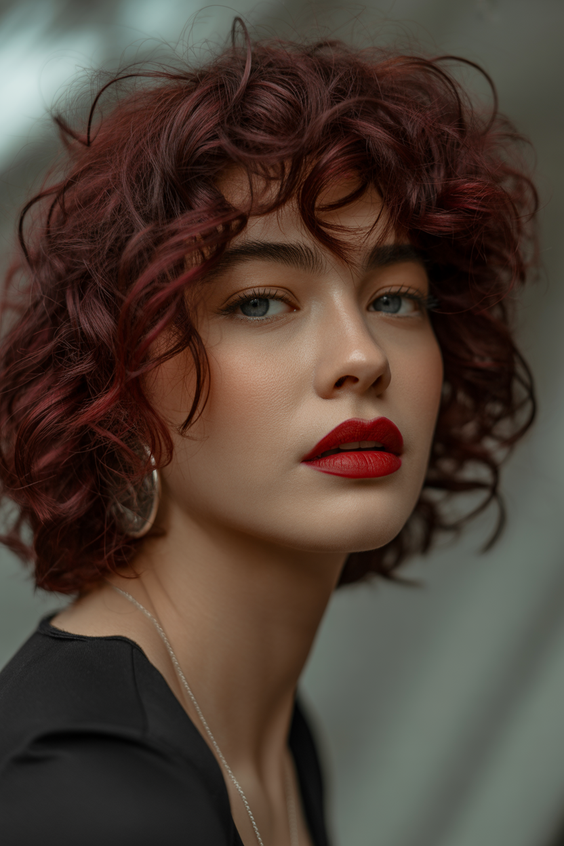 Cute hairstyle ideas 2026 Curly Short Cut With Defined Shape