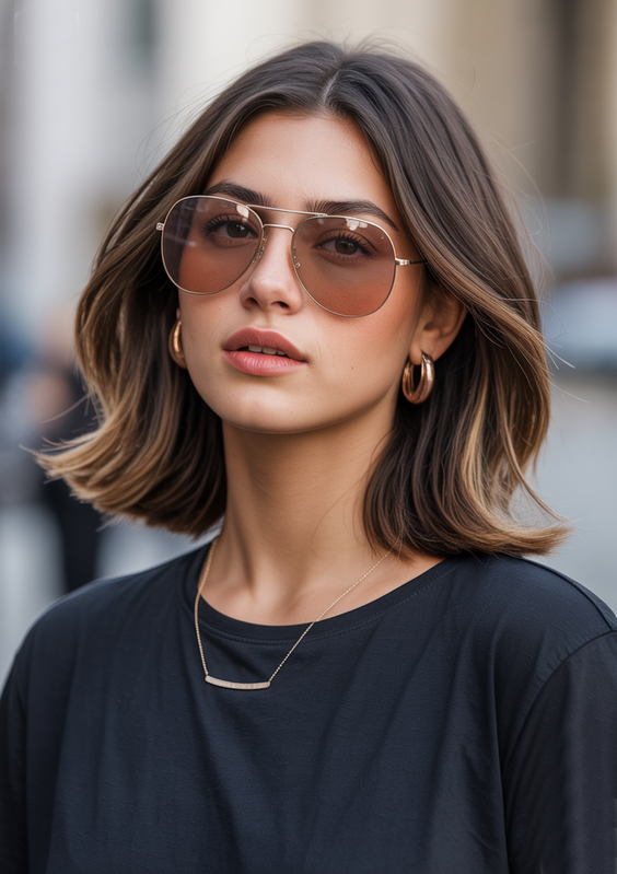 Cute hairstyle ideas 2026 Classic Shoulder Length Bob With Natural Movement