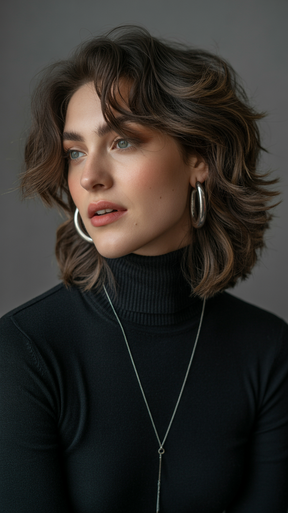 edgy wolf cut hairstyle 2026 textured tousled wolf cut with dimensional brunette layers