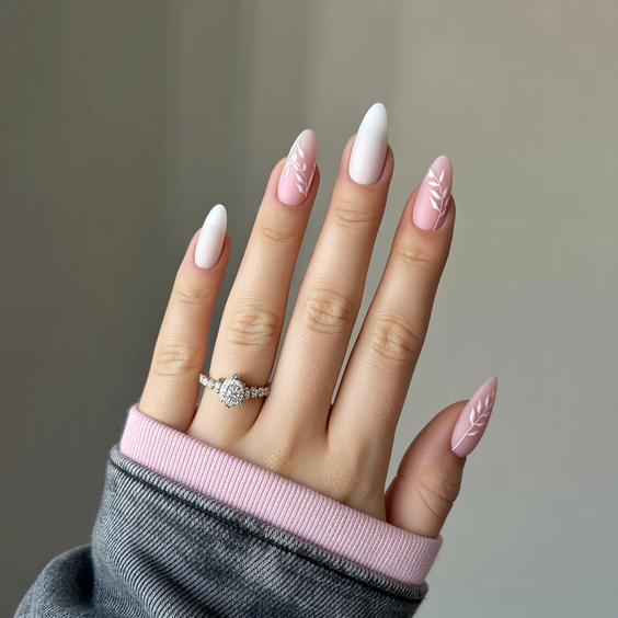 elegant acrylic nails 2026 soft pink almond