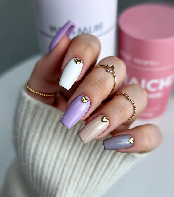 elegant acrylic nails 2026 pastel coffin