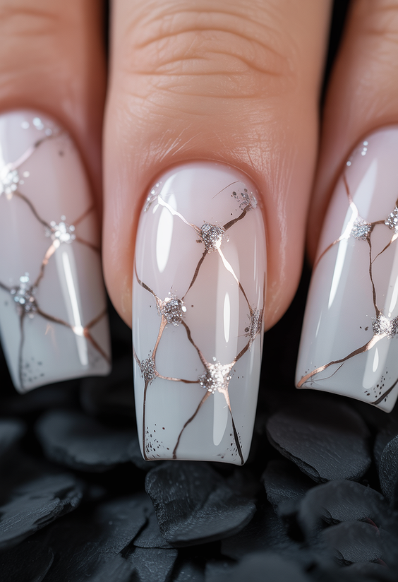 elegant acrylic nails 2026 nude marble square