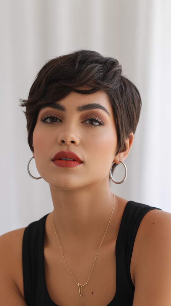 hairstyle ideas for women 2026 Refined Short Pixie With Sculpted Texture