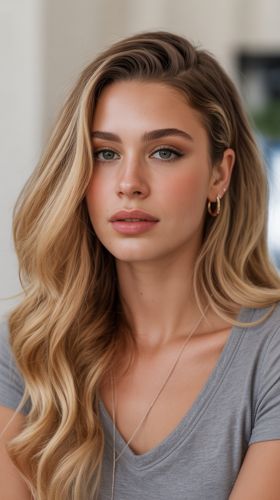 honey blonde hair color 2026 Soft Honey Blonde Volume With Gentle Contour Brightness