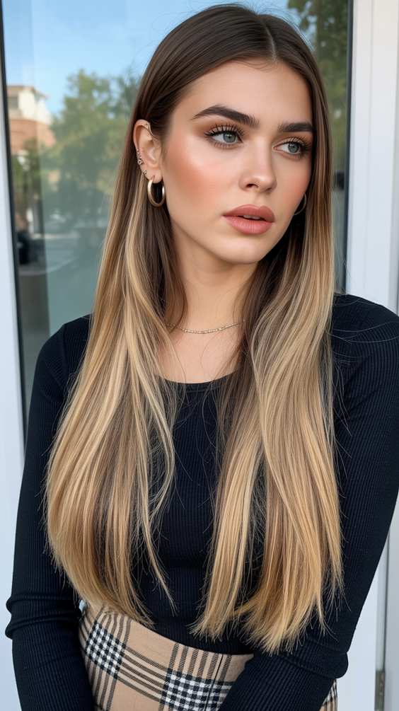 honey blonde hair color 2026 Sleek Honey Blonde Layers With Subtle Dimension