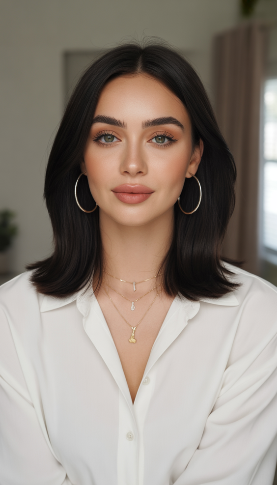 Lob haircut inspiration 2026 Straight Dark Lob