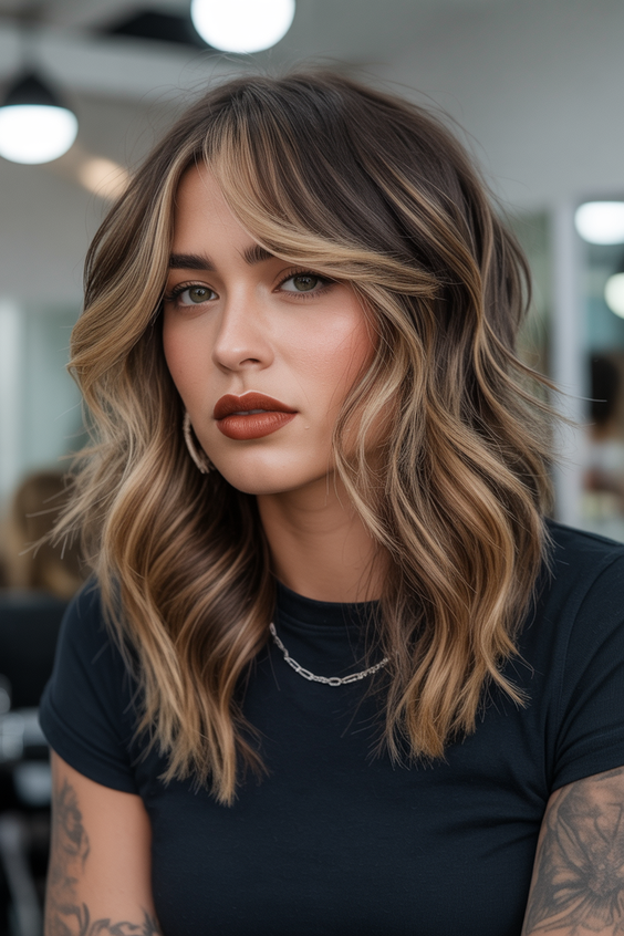 Lob haircut inspiration 2026 Wavy Layered Lob