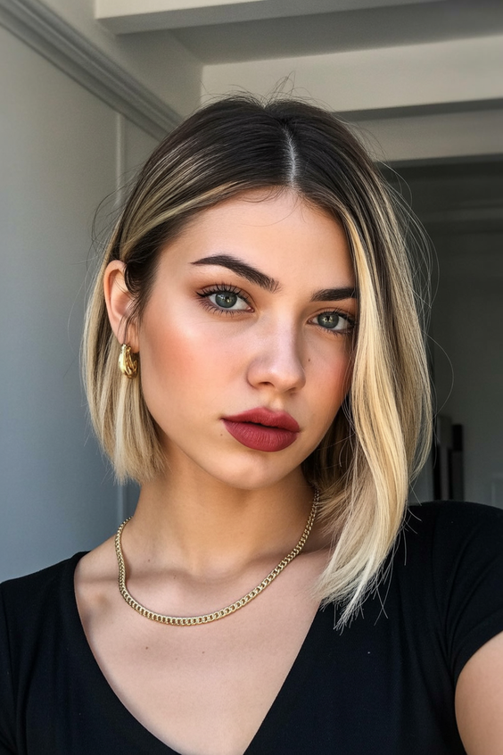 Lob haircut inspiration 2026 Blonde Inverted Lob