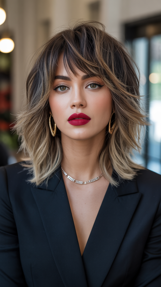 Lob haircut inspiration 2026 Shaggy Textured Lob