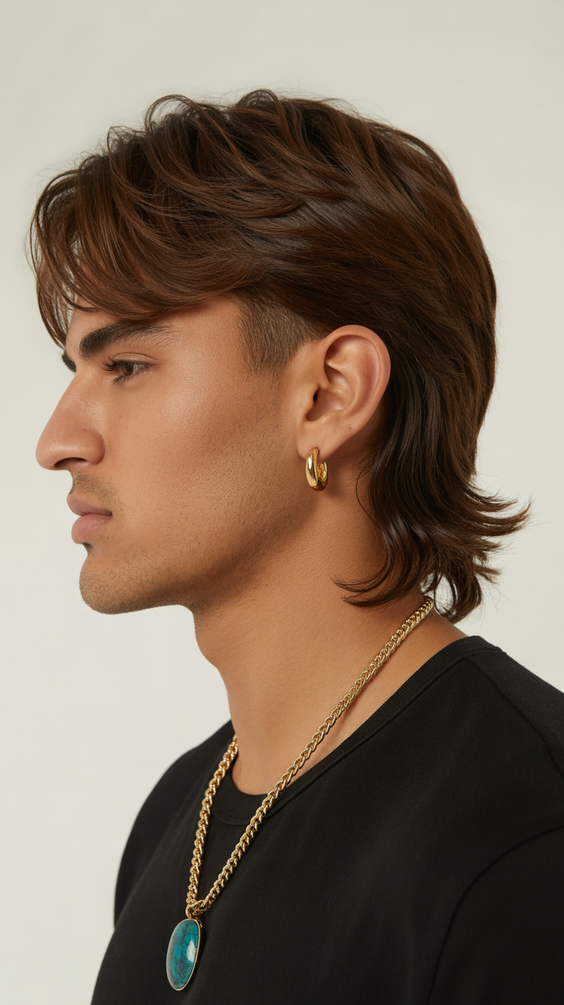 haircut Layered modern mullet with soft flow