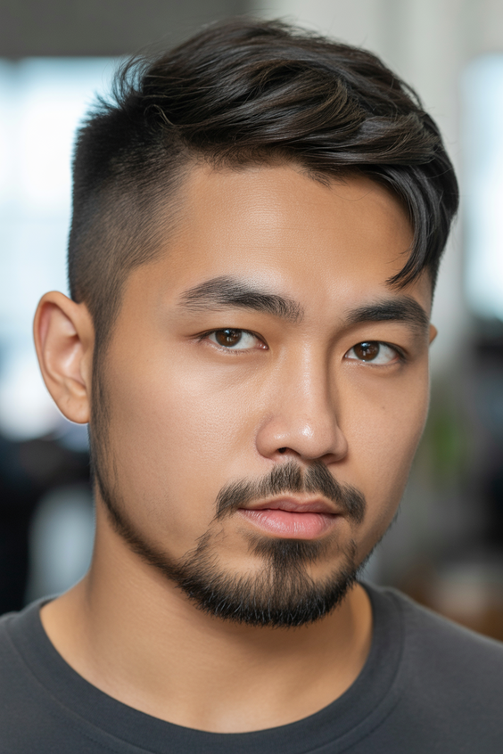 haircut Soft side fringe with tapered structure